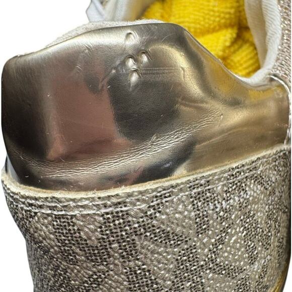 Michael Michael Kors Monique Trainer Gold and White Sparkle Size 10M - Picture 11 of 16